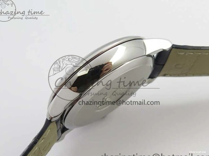 0215 Timeless De Ville Prestige Real PR SS ZF 1:1 Best Edition Gray Dial Blue Markers on Blue Leather Strap MIYOTA 7936